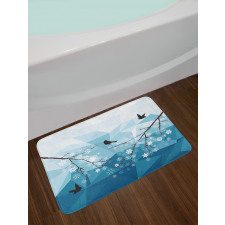 Bird Flying Polygonal Bath Mat