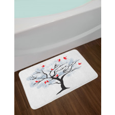 Birds Flying on a Tree Bath Mat