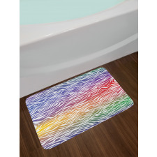 Abstract Zebra Skin Bath Mat