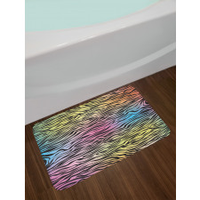 Colorful Wildlife Zebra Bath Mat