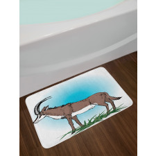 Wild Animal Grass Bath Mat