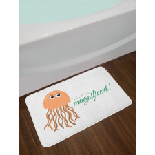 Life is Magnificent Text Bath Mat