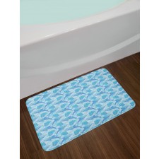 Dolphins Abstract Rounds Bath Mat