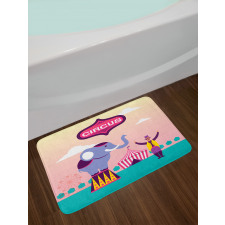 Elephant Acrobat Tent Ferris Bath Mat