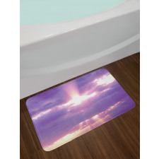 Romantic Cloudy Sky Bath Mat