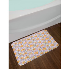 Pastel Bicolour Lily Flora Bath Mat