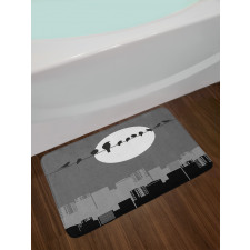 Moon Night at City Bath Mat