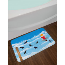 Boy and Avian Sky Bath Mat