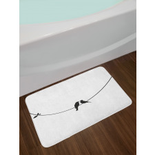 Simple Love Themed Bath Mat