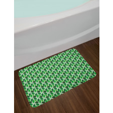 Green Tones Liana Leaves Art Bath Mat