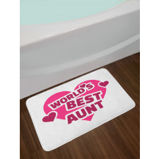 World's Best Aunt Lettering Bath Mat