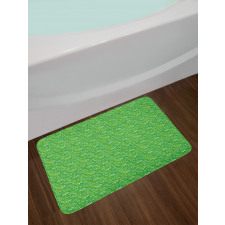 Scribbled Blooming Daisies Bath Mat