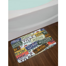 Vintage Travel Plate Bath Mat