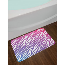 Colorful and Striped Artwork Bath Mat