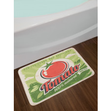 Vintage Tomato Poster Bath Mat