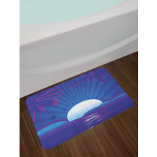 Exotic Summer Time Scene Bath Mat