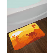 Camel Safari Monochrome Art Bath Mat