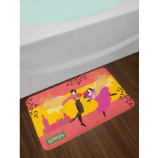 Spanish Dancer Woman and Man Bath Mat