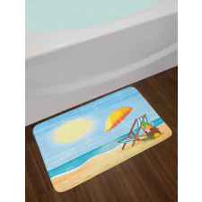 Sea Shore Beach Umbrella Bath Mat