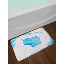 Explore Wisconsin Map Design Bath Mat