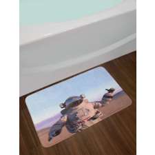 Astronaut Giving Thumbs Bath Mat