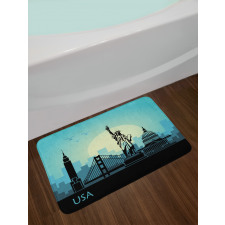 USA Skyscrapers City Skyline Bath Mat