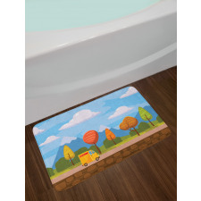 Autumn Trees and Car Bath Mat