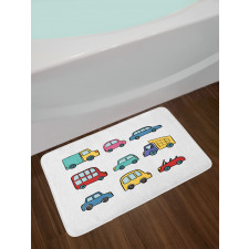 Cartoon Cars Bath Mat