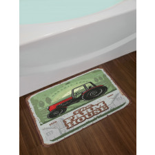 Farmer Tractor Art Bath Mat