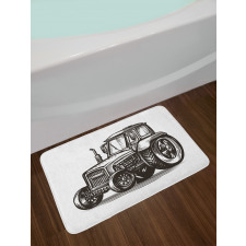 Farming Tractor Art Bath Mat