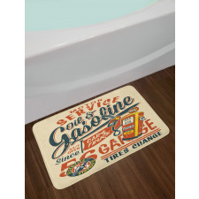 Grunge Gasoline Art Bath Mat