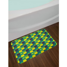 Symmetric Geometric Shapes Bath Mat