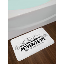 Mountain Lettering Bath Mat