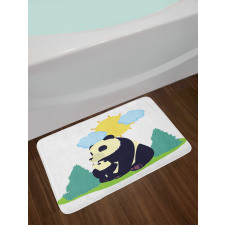 Mammal and His Baby Outdoors Bath Mat