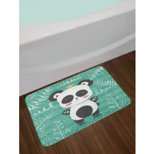 Woodland Items Drawn by Hand Bath Mat