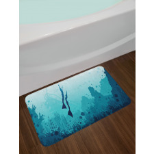 Freedivers and Coral Reef Bath Mat