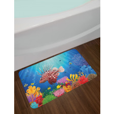 Colorful Marine Scenery Bath Mat