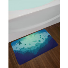 Jellyfish Corals Mammals Bath Mat