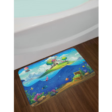 Undersea and an Island Bath Mat