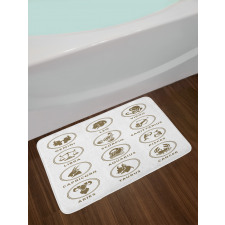 Classic Zodiac Chart Bath Mat