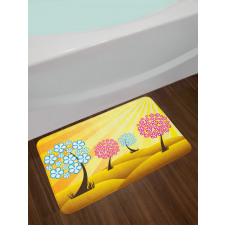 Blooming Trees Bath Mat