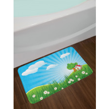 House on a Hill Bath Mat