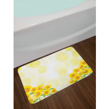 Sunflowers Blots Bath Mat