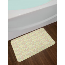 Outline Leaves Bath Mat