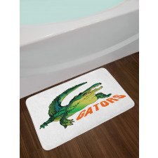 Wild Alligator Crocodile Bath Mat