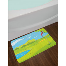 Grass and Pond Bath Mat