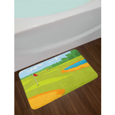 Flags Grass Land Bath Mat