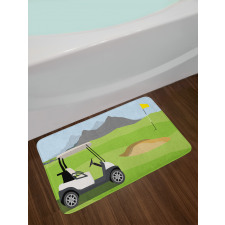 Cartoon Golf Club Bath Mat