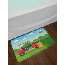 Club Car and Flag Bath Mat