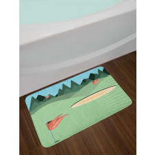 Hills Flags Woods Bath Mat